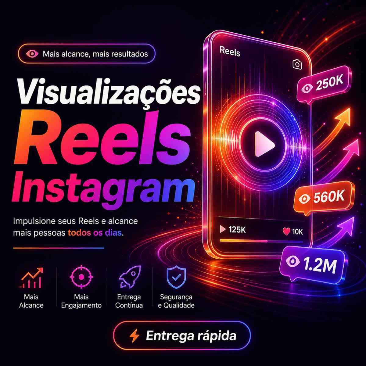 Imagem do produto Visualiza??es Reels Instagram
