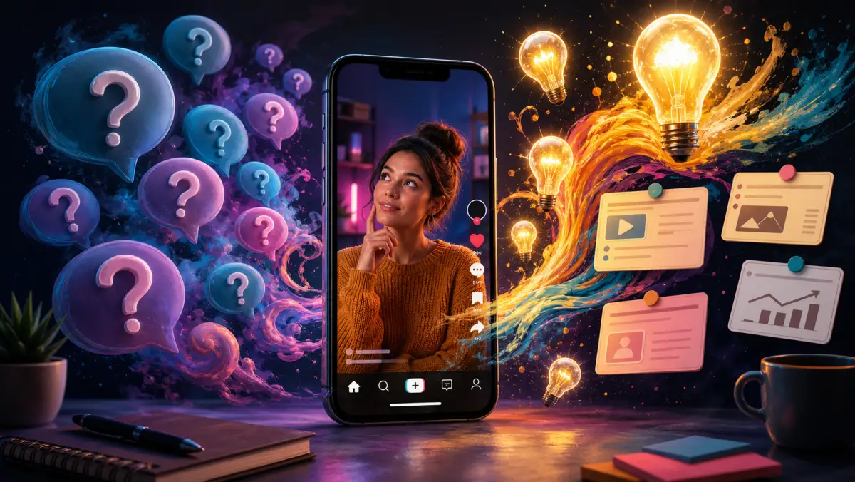 Como transformar dúvidas da audiência em ideias de vídeos para TikTok