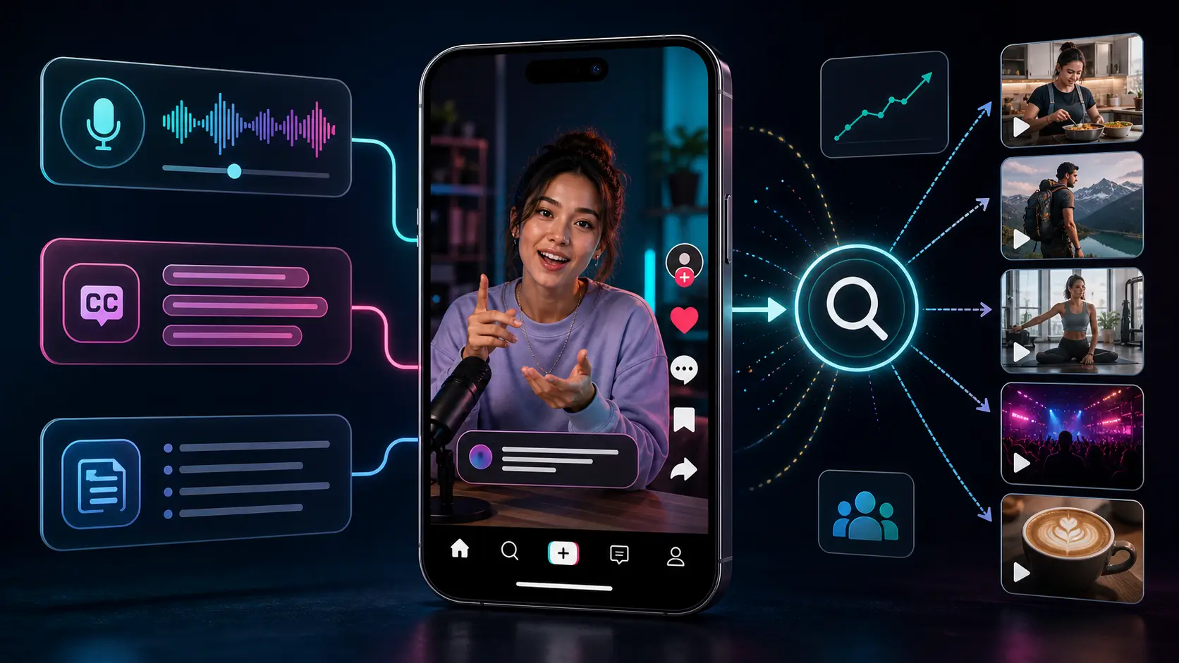 Como usar voz, legenda e descrição para melhorar a descoberta no TikTok