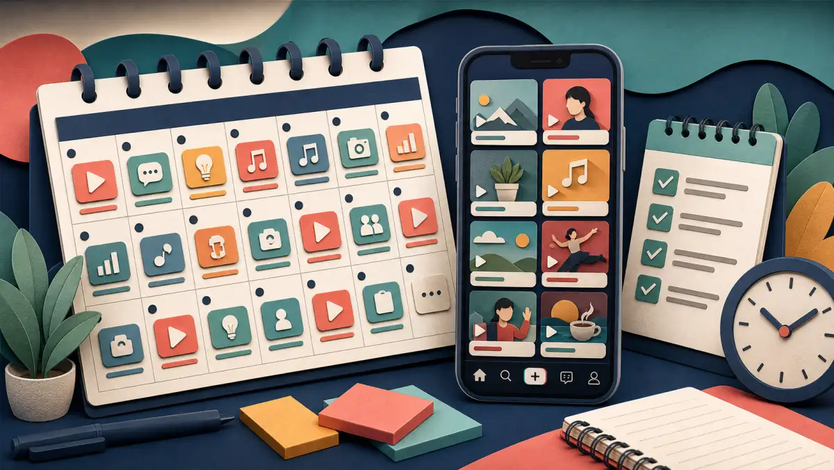 Calendário editorial TikTok 30 dias: modelo prático
