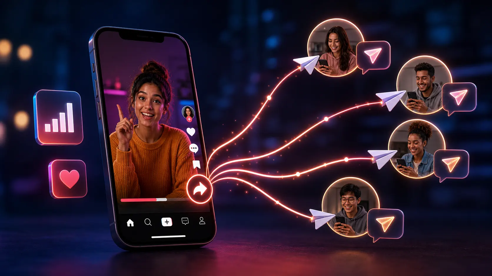 Compartilhamentos no TikTok: como criar vídeos que as pessoas enviam para outros