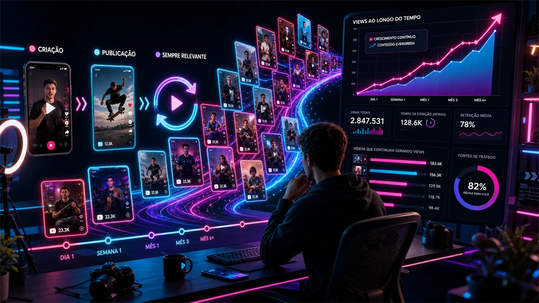 Conteúdo evergreen no TikTok: como gerar views por mais tempo