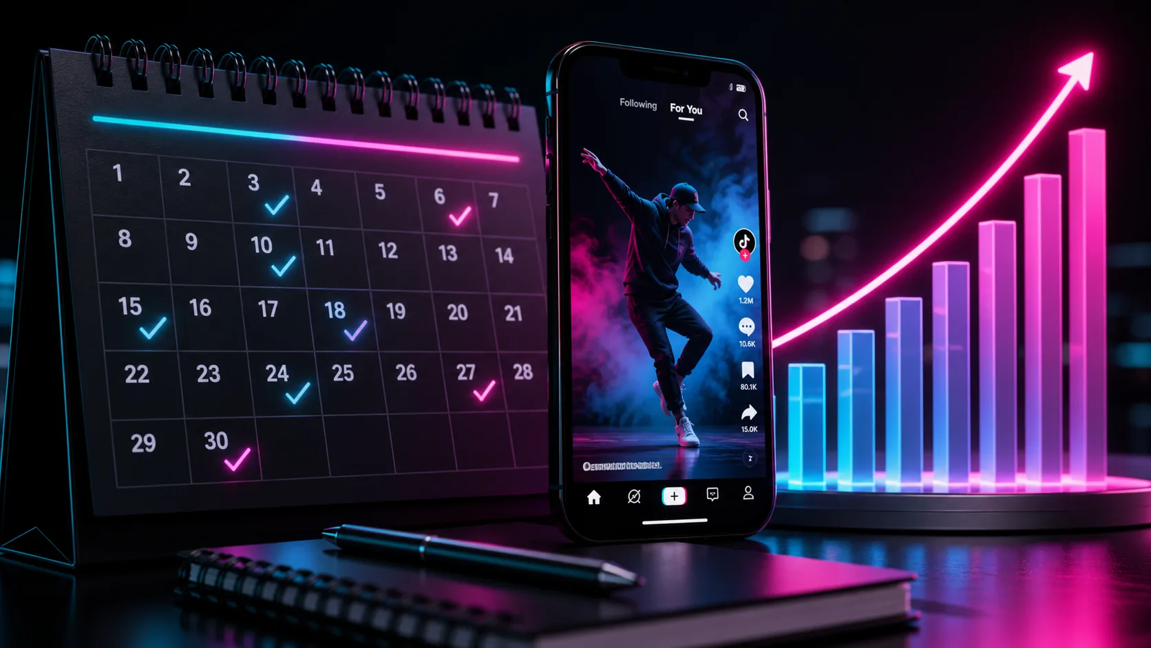 Plano de 30 dias para chegar às primeiras 10 mil visualizações no TikTok