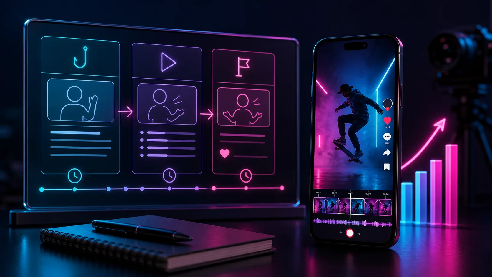 Roteiro para TikTok: estrutura simples para reter mais